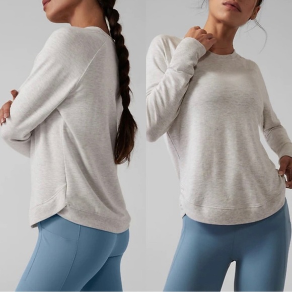 Athleta Mindset Crew Sweatshirt in Super Soft Heather Gray - Picture 16 of 16